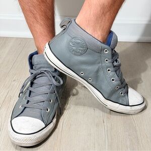 Converse Blue-Gray High-Top Sneakers | No insoles
